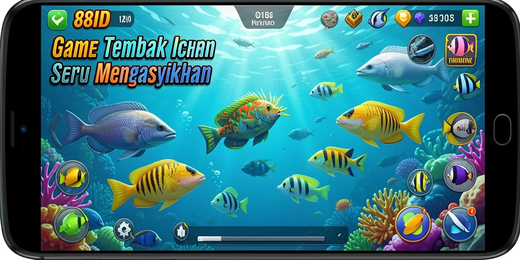 Screenshot gameplay 88ID menunjukkan aksi menembak ikan yang seru.
