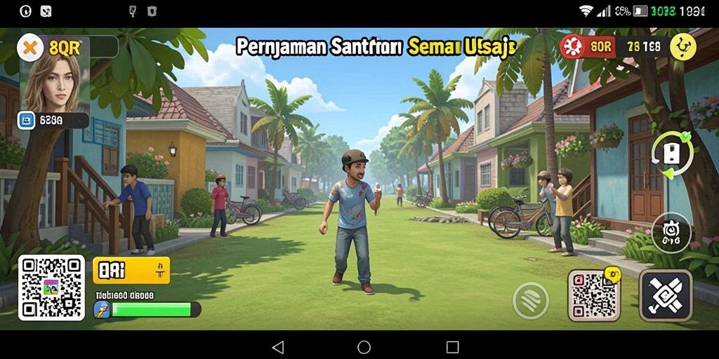 Tangkapan layar 8QR menampilkan gameplay santai yang menghibur.