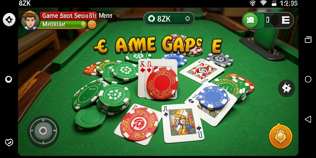 Tampilan gameplay seru dalam permainan Gaple 8ZK.