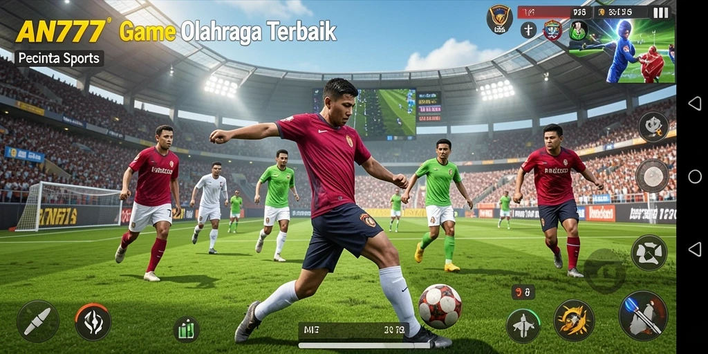 Tampilan utama AN777 yang menampilkan aksi seru dalam berbagai cabang olahraga.
