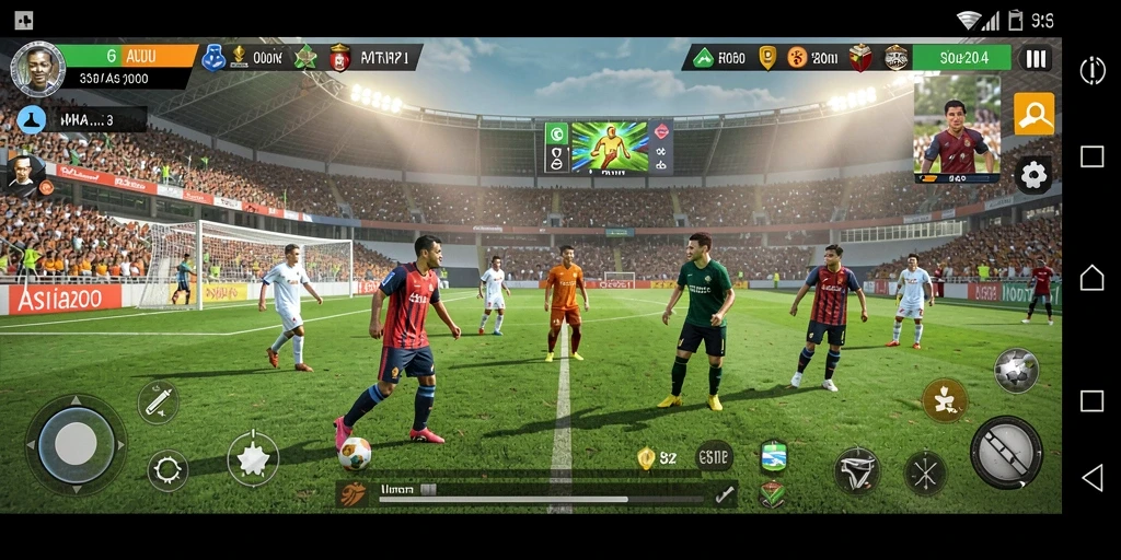 Tampilan seru gameplay ASIA200 yang penuh aksi olahraga.