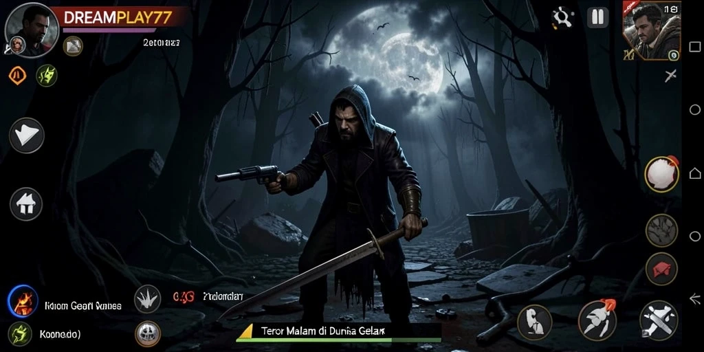 Screenshot utama DREAMPLAY77 menunjukkan ketegangan gameplay Horror yang mendebarkan.
