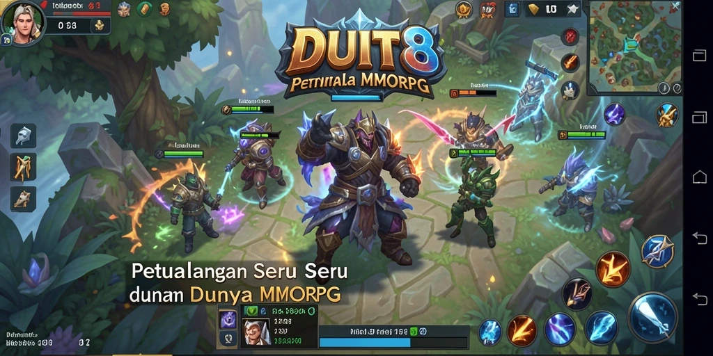 Tangkapan layar menampilkan aksi seru dalam gameplay DUIT8 MMORPG.