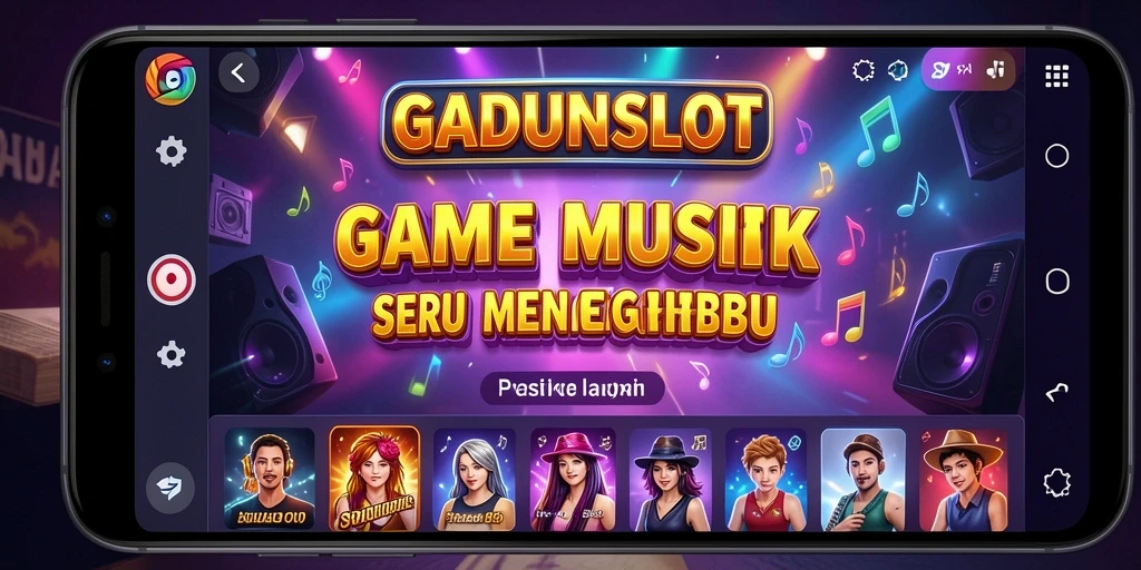 Screenshot gameplay GADUNSLOT menampilkan aksi musik yang seru dan interaktif.