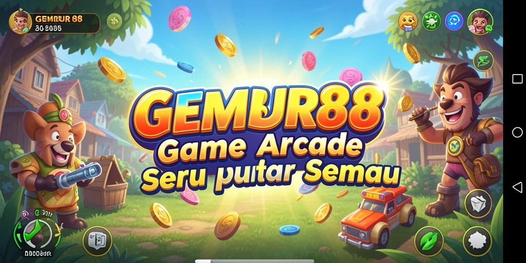 Screenshot GEMBUR88 menunjukkan gameplay Arcade yang penuh aksi.