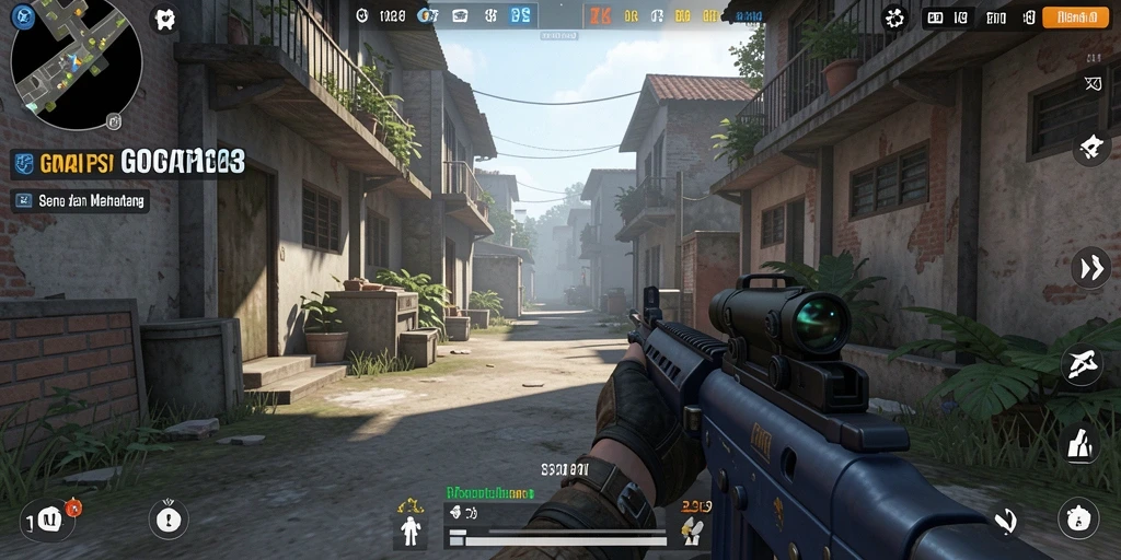 Tampilan gameplay GOCAP123 dengan aksi tembak-menembak yang seru.