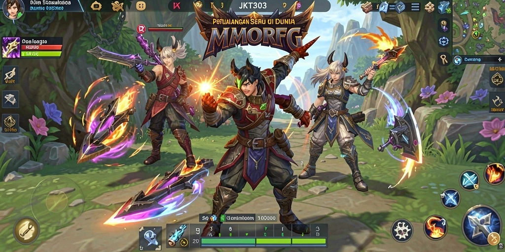 Tampilan gameplay menakjubkan JKT303 dalam dunia MMORPG.