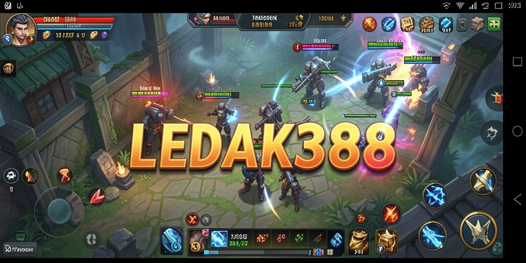 Tangkapan layar utama LEDAK388 menampilkan aksi gameplay strategi yang seru.