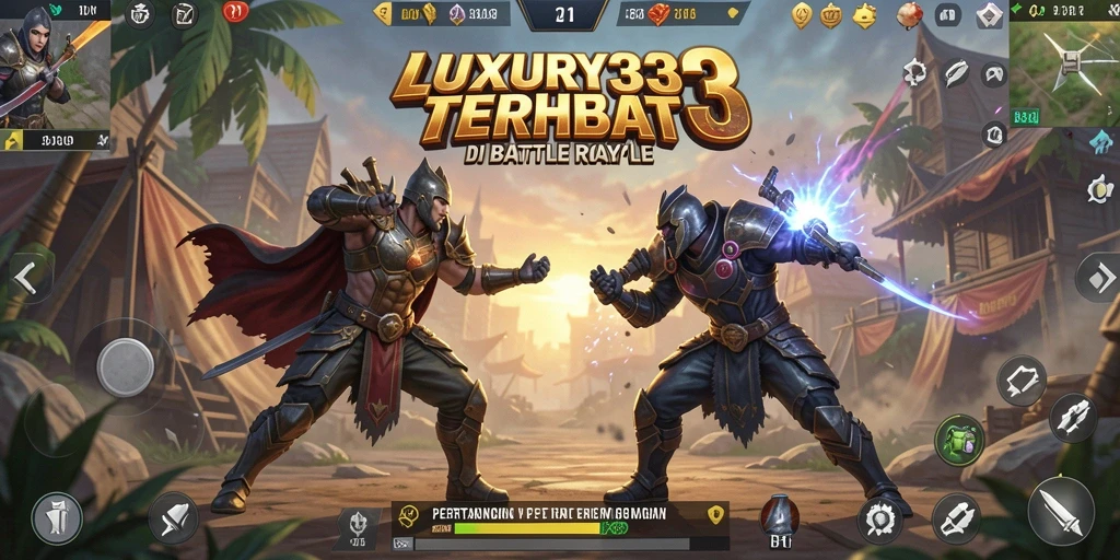 Tangkapan layar LUXURY333 menampilkan aksi pertarungan yang menegangkan dalam genre Battle Royale.