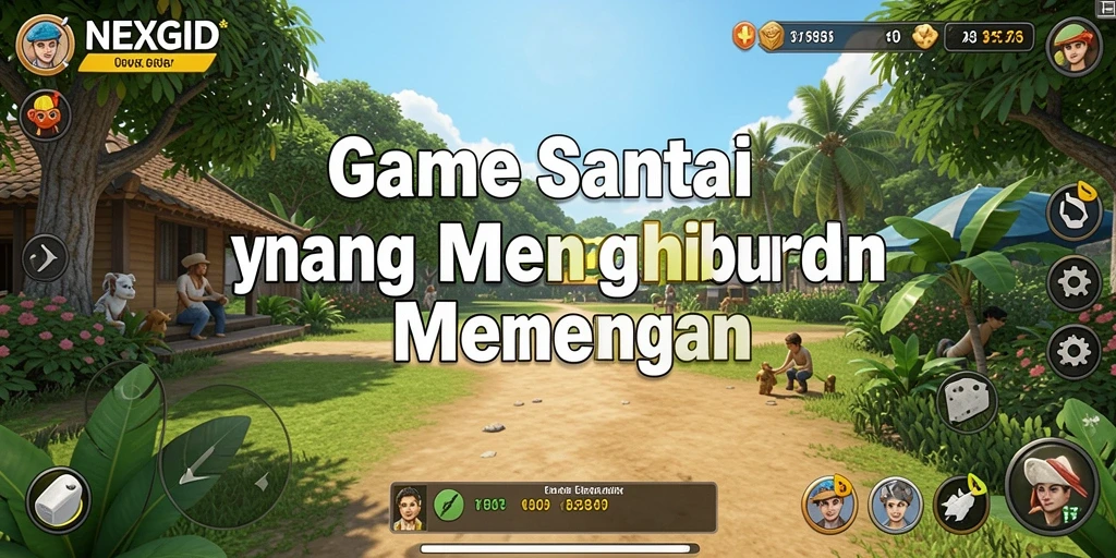 Tampilan gameplay <strong>NEXGID</strong> yang cerah dan menyenangkan saat bermain.