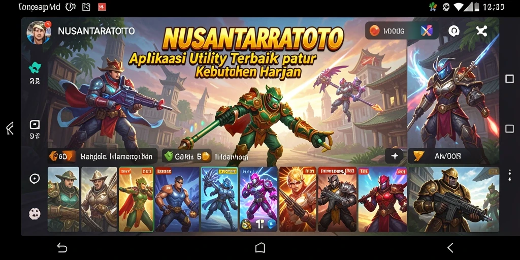 Tampilan antarmuka simpel dan intuitif NUSANTARATOTO.