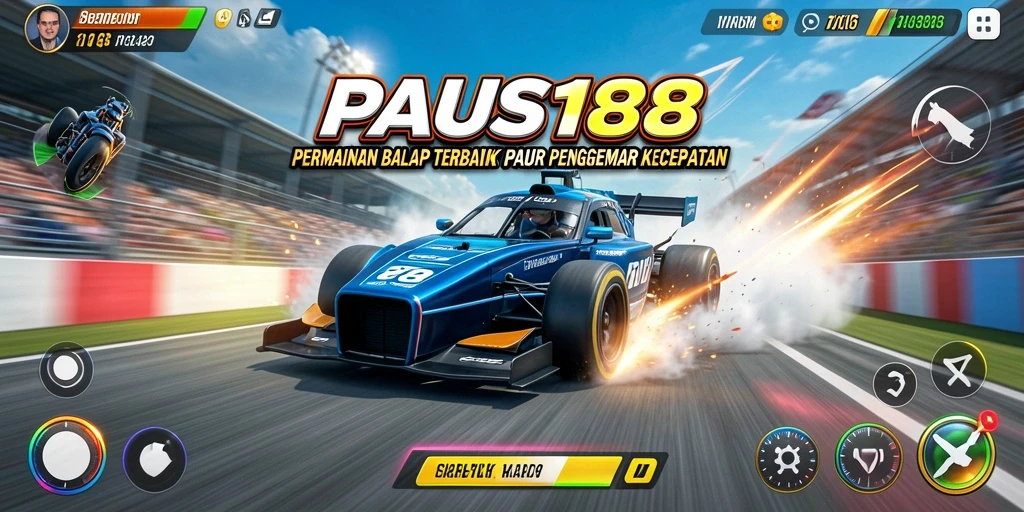 Screenshot gameplay PAUS188 yang menampilkan aksi balap yang mendebarkan.