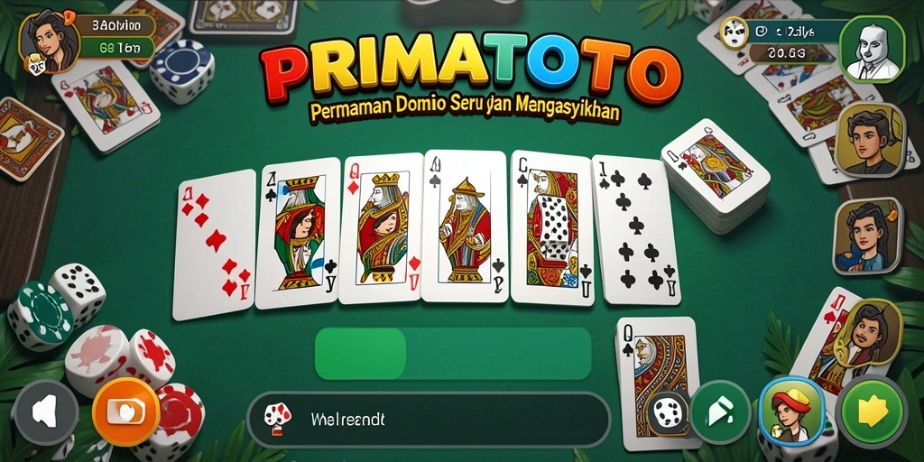 Tampilan gameplay seru PRIMATOTO dengan domino menantang.