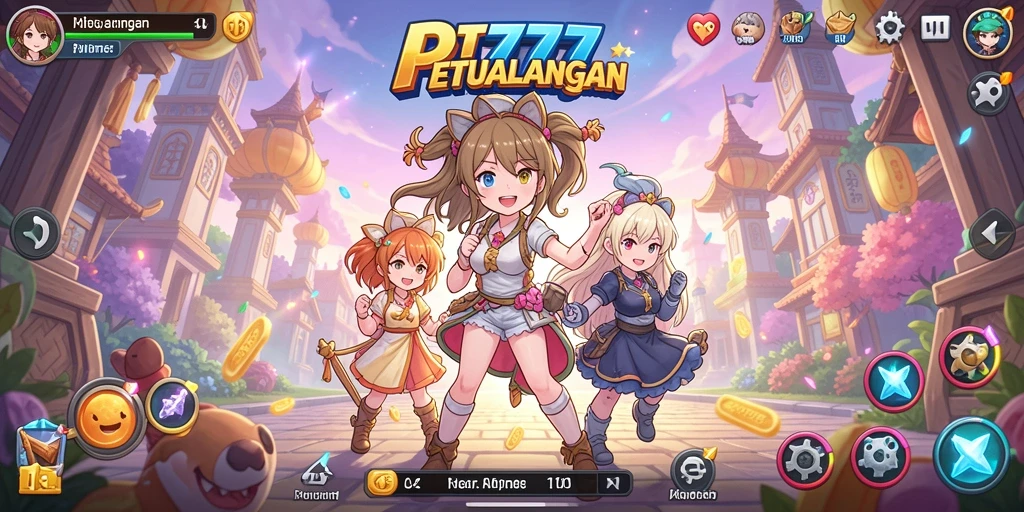 Tampilan menakjubkan dari gameplay PT777 yang penuh aksi dan petualangan anime.