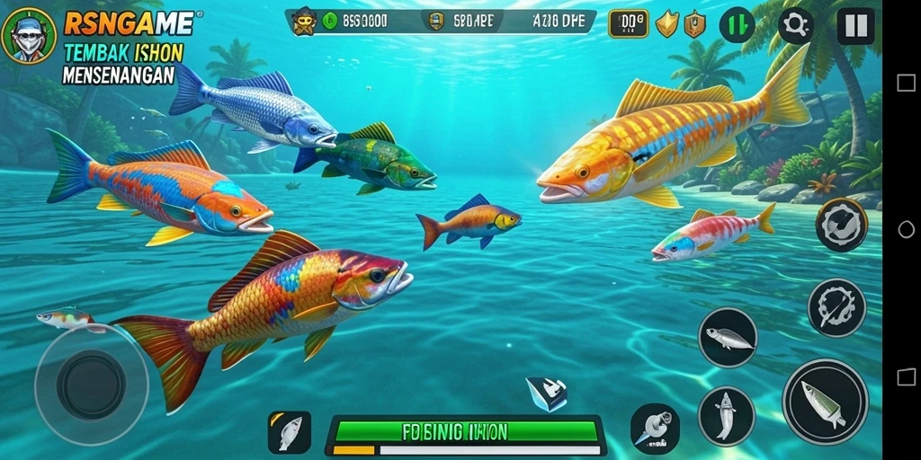 Tampilan gameplay RSNGAME yang menampilkan aksi Tembak Ikan yang seru.