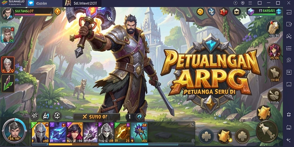 Screenshot gameplay SULTANSLOT menampilkan aksi petualangan di dunia ARPG.