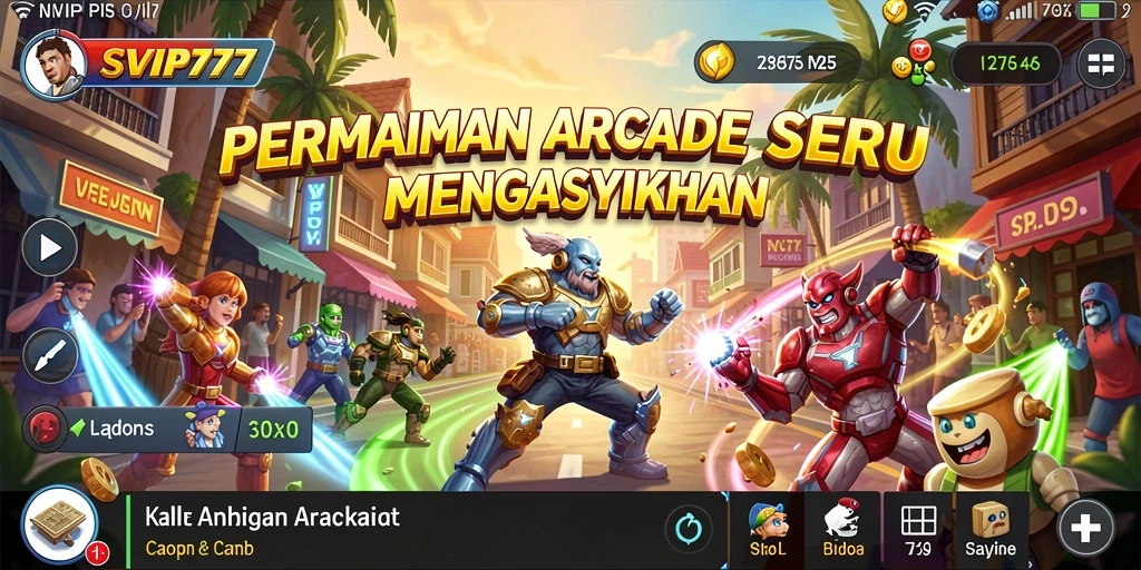 Tangkapan layar gameplay seru dari SVIP777 yang menunjukkan aksi Arcade.